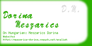 dorina meszarics business card